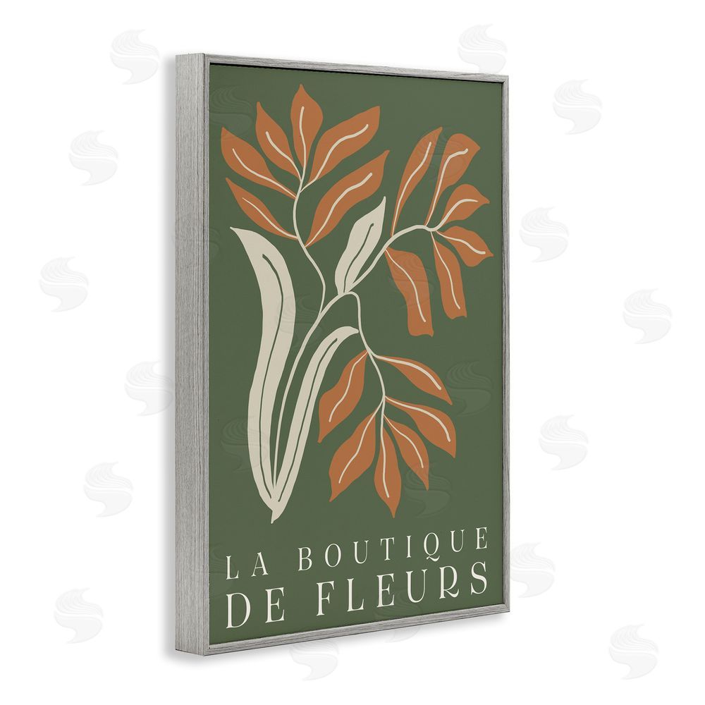 Sundance Graphics Flower Shop Midcentury Minimal Gray Framed Giclee Wall Art Print