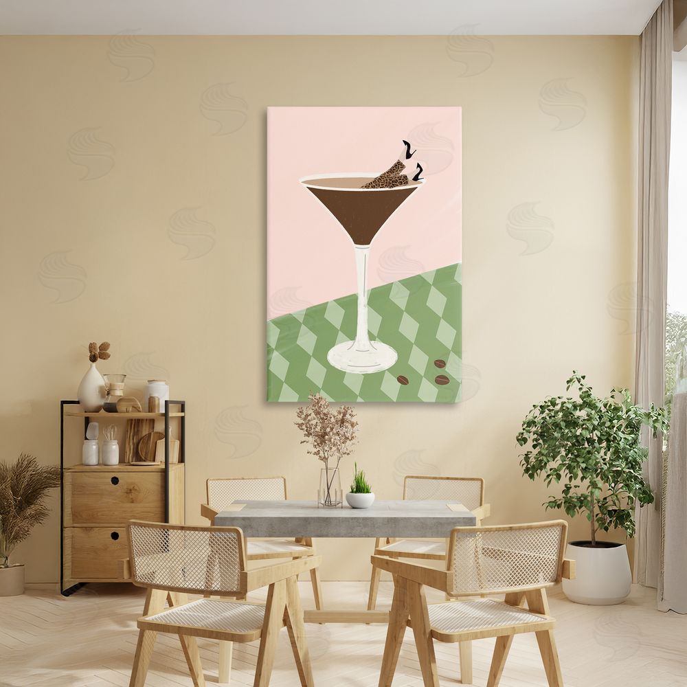 Sundance Graphics Glam Martini Splash Canvas Wall Art Print in Room