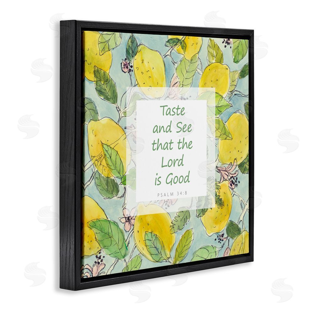 Lanie Loreth Taste & See Lord Is Good Black Floating Frame Canvas Wall Art Print