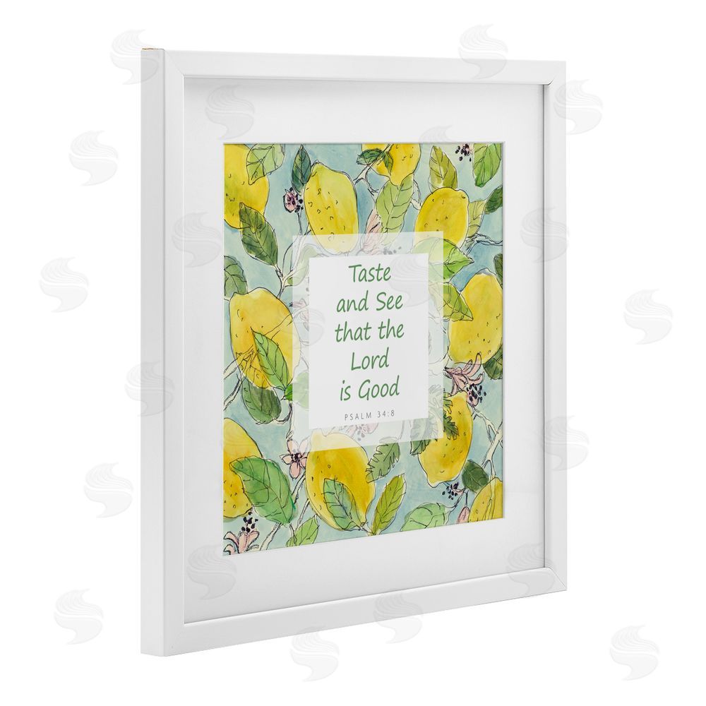 Lanie Loreth Taste & See Lord Is Good White Framed Print Under Glass Wall Art