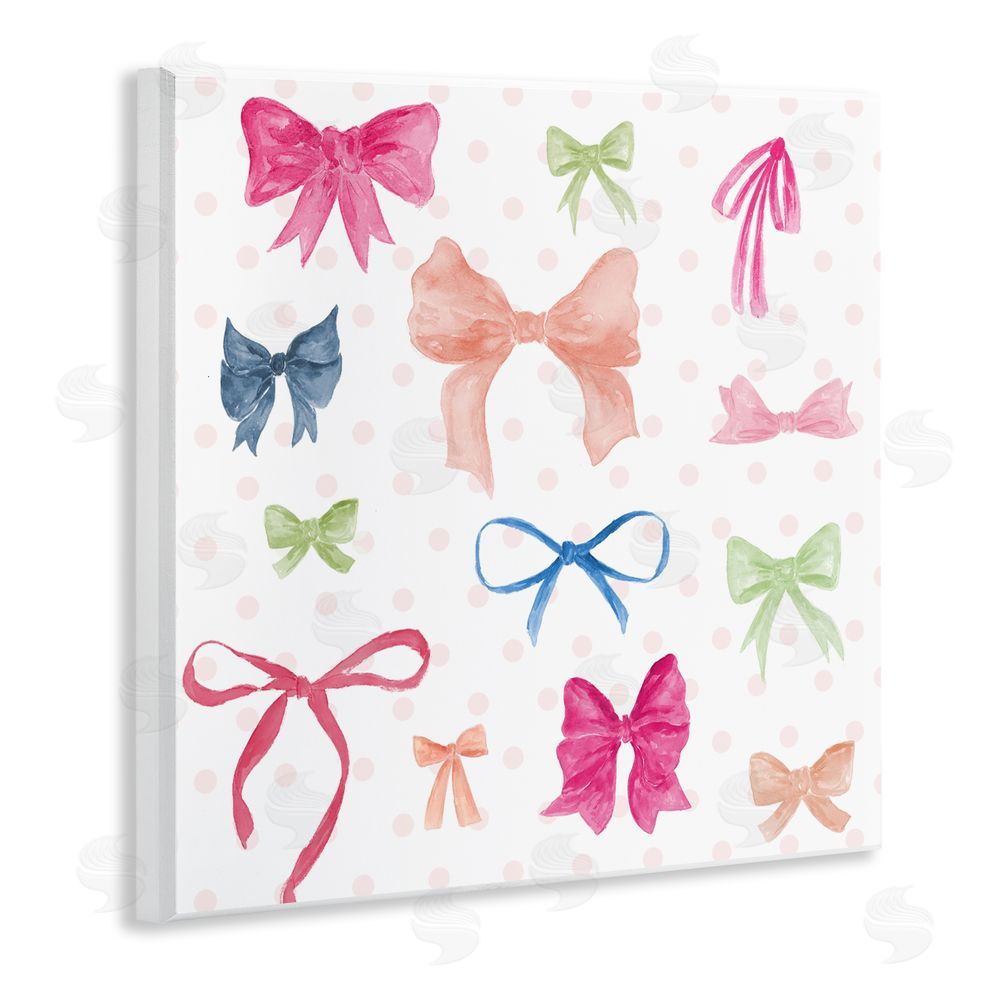 Sundance Graphics Colored Bows on Plaid Wall Plaque Printed Art