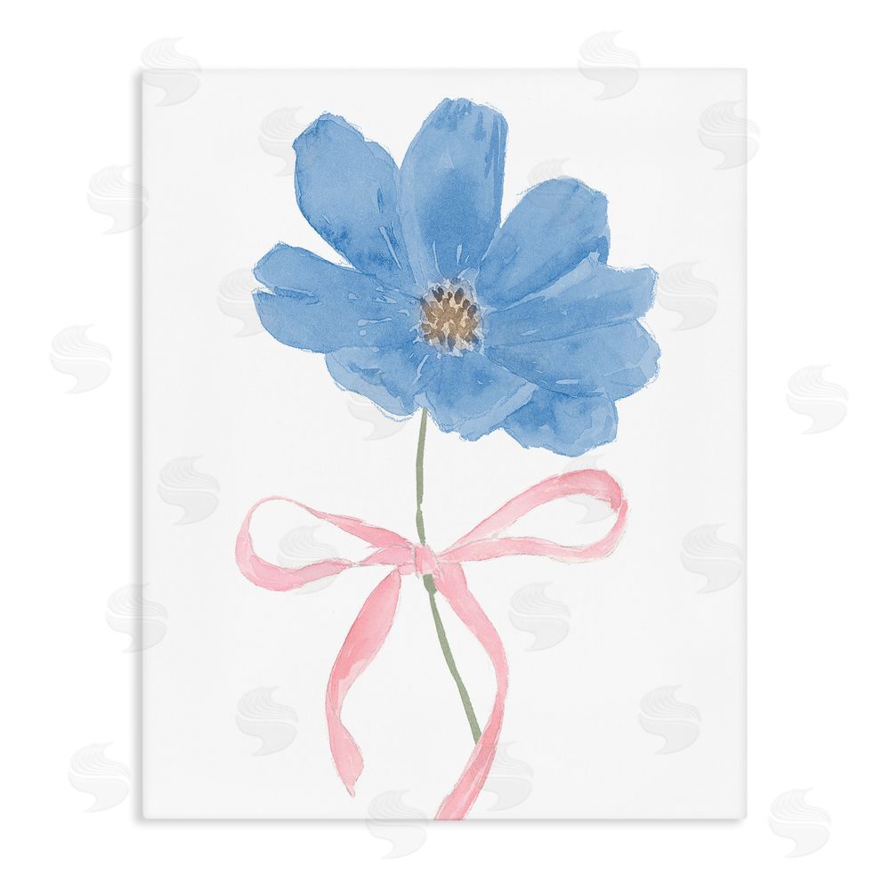 Sundance Graphics Blue Bow Bloom Canvas Wall Art Print