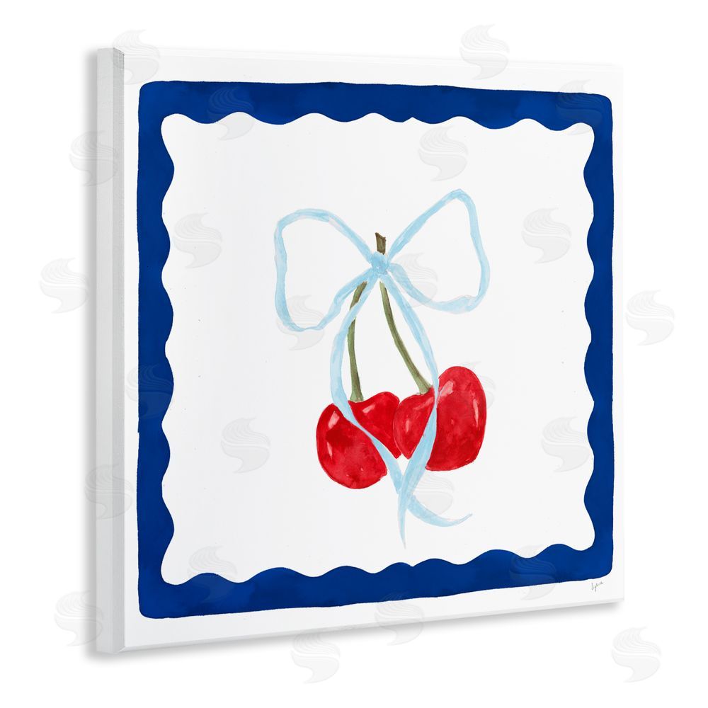 Lucille Price Summer Bordered Cherries Wall Plaque Art Print