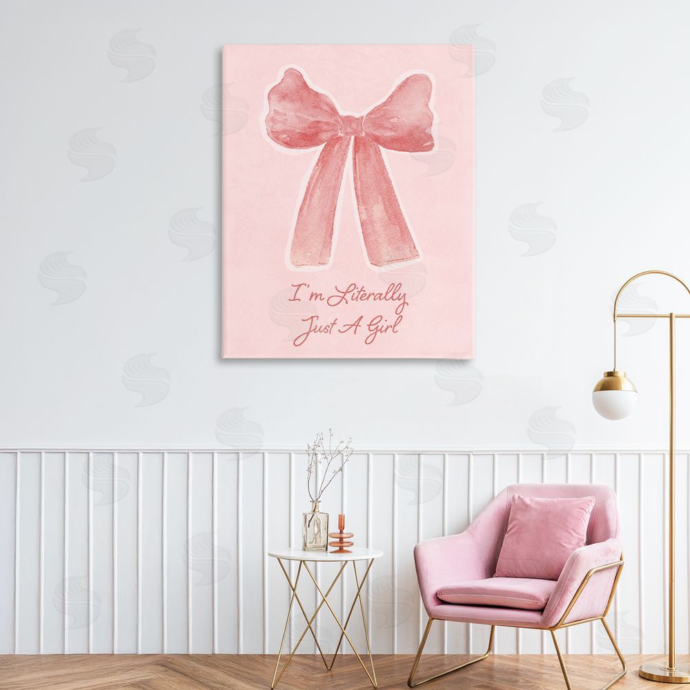Sundance Graphics Literally Just A Girl Canvas Wall Art Print in Room