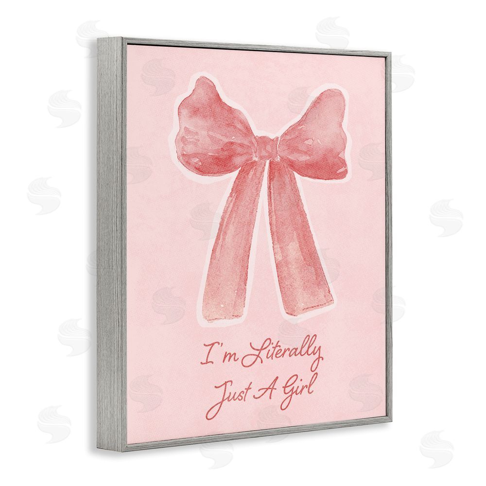 Sundance Graphics Literally Just A Girl Gray Framed Giclee Wall Art Print