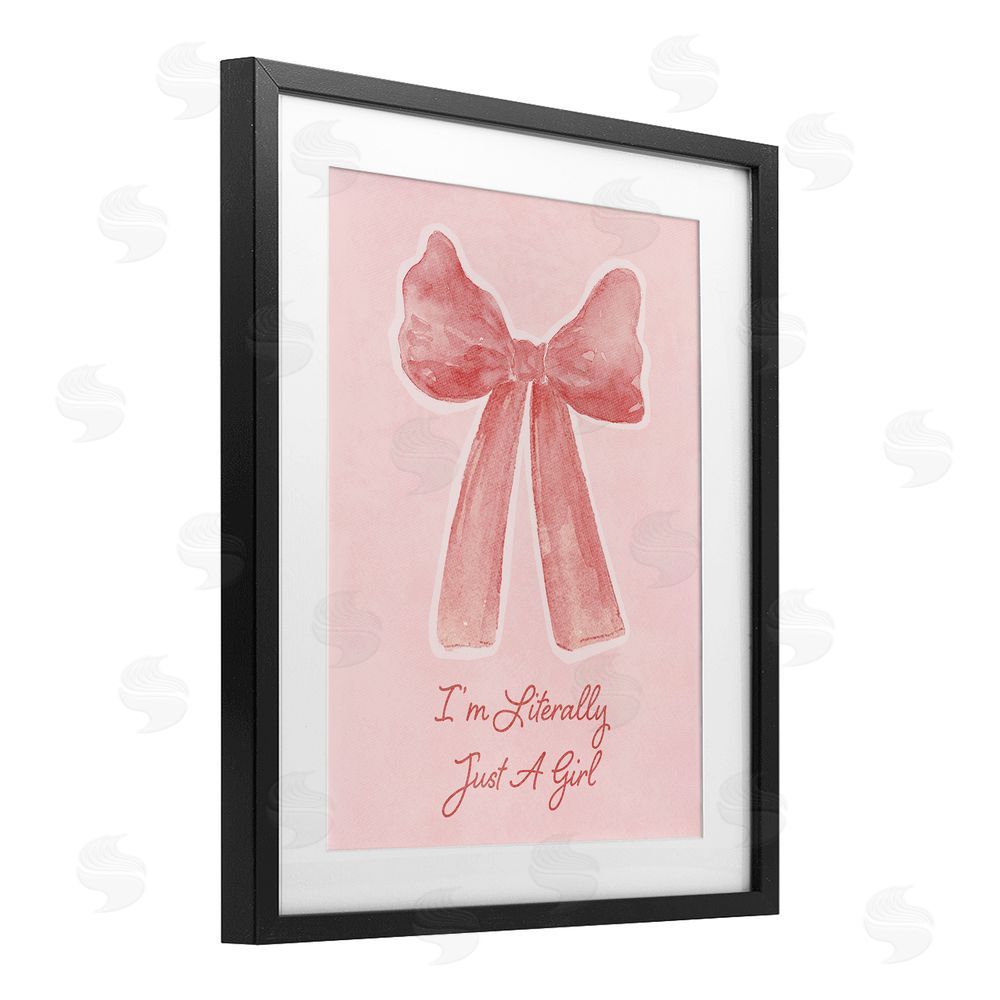 Sundance Graphics Literally Just A Girl Black Framed Print Under Glass Wall Art