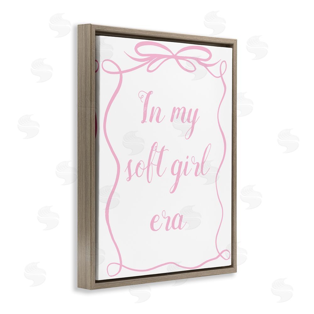 Sundance Graphics In My Soft Girl Era Brown Floating Frame Canvas Wall Art Print