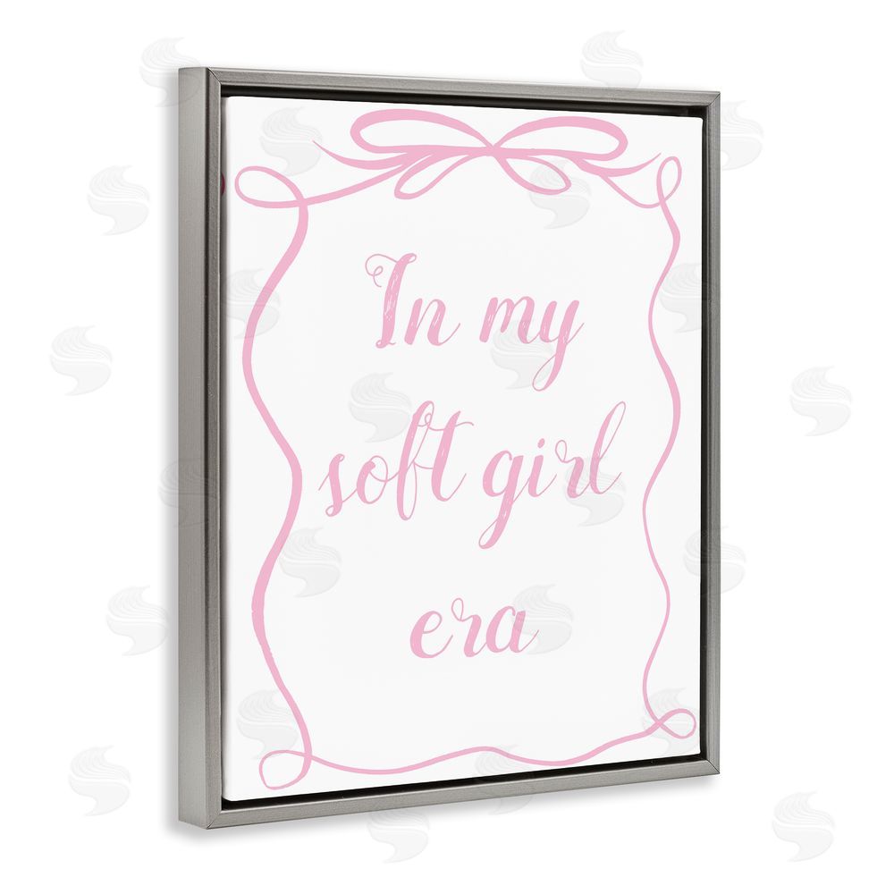 Sundance Graphics In My Soft Girl Era Gray Floating Frame Canvas Wall Art Print