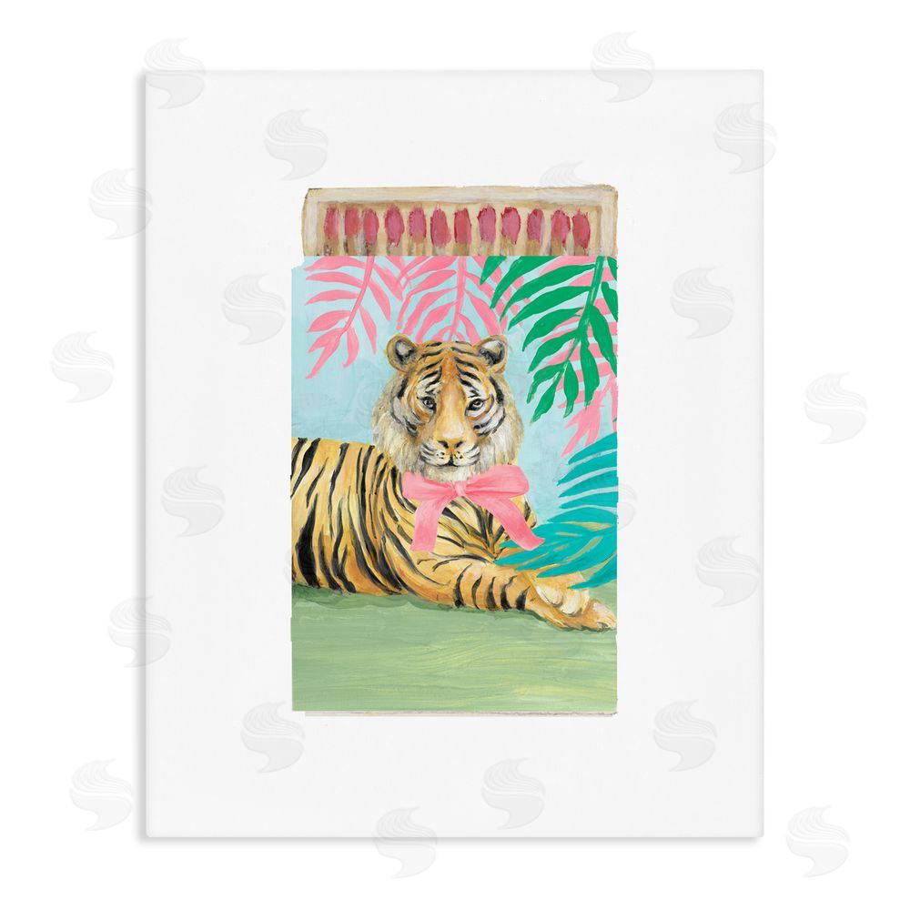 Lanie Loreth Tropical Tiger Matchbook Stretched Canvas Wall Art Print