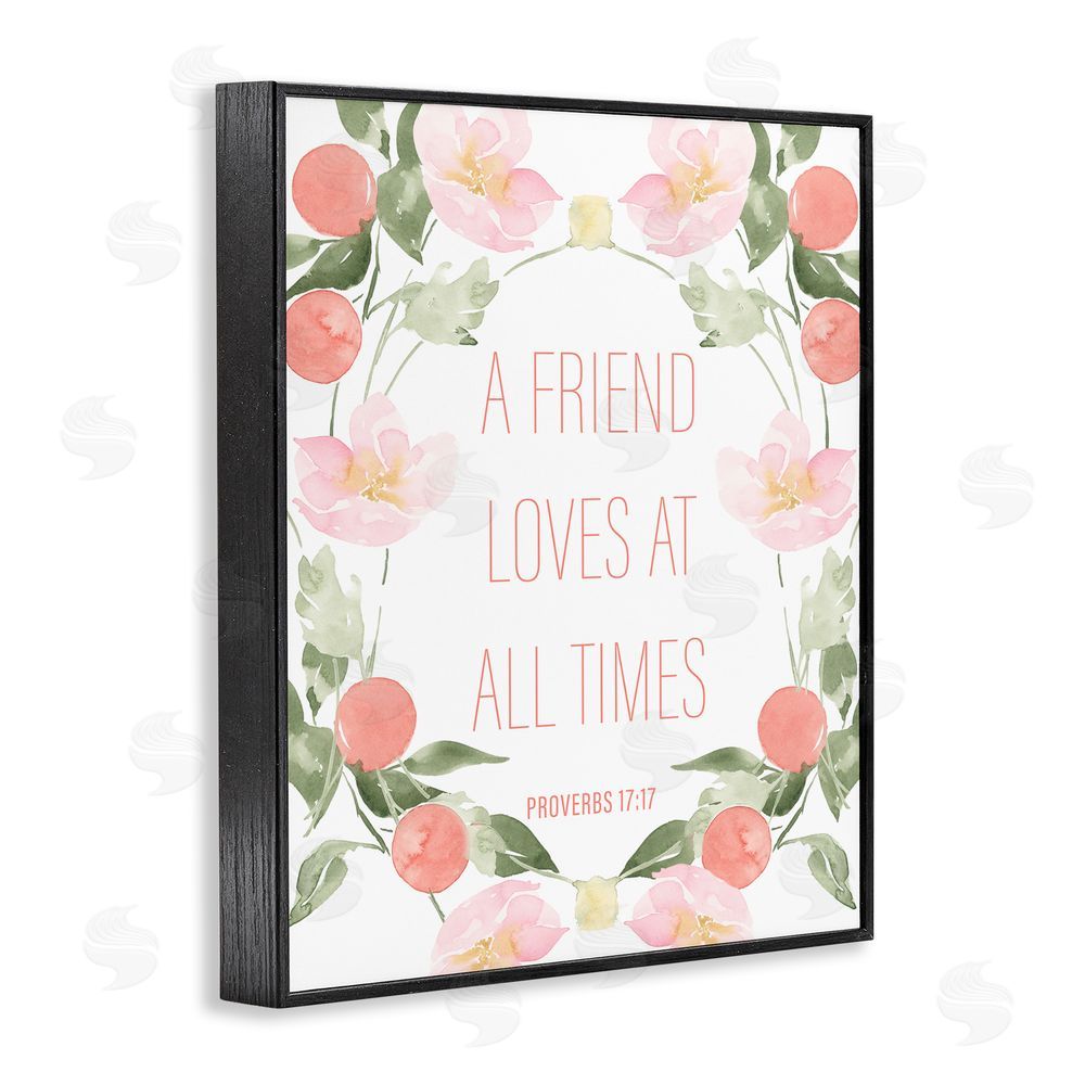 Sundance Graphics A Friend Loves At All Times Black Framed Giclee Wall Art Print