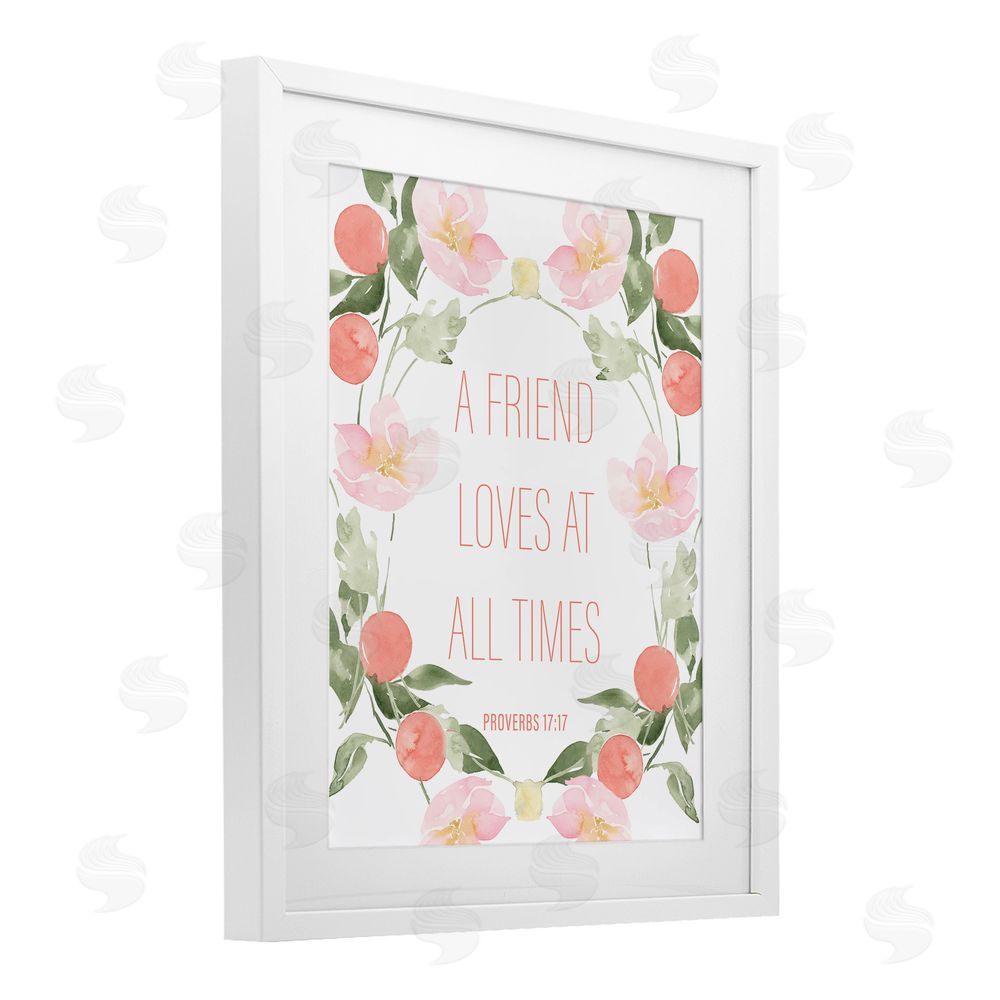 Sundance Graphics A Friend Loves At All Times White Framed Print Under Glass Wall Art