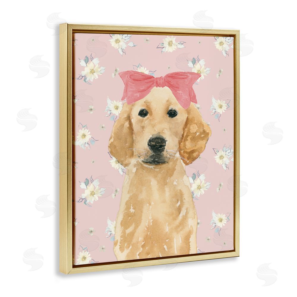 Lucille Price Picture Ready Retriever Gold Floating Frame Canvas Wall Art Print