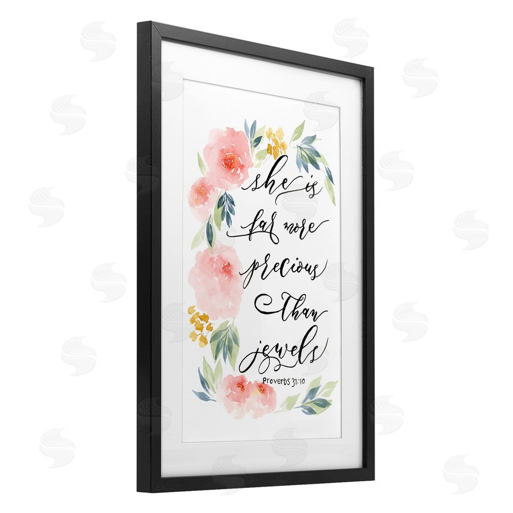 Sundance Graphics Far More Precious Than Jewels Black Framed Print Under Glass Wall Art