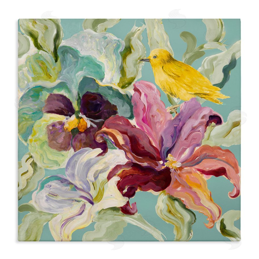 Sundance Graphics Lyrical Garden Canary Canvas Wall Art Print