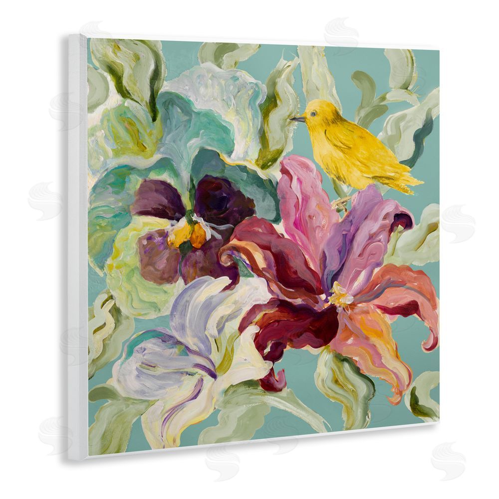 Sundance Graphics Lyrical Garden Canary Wall Plaque Printed Art