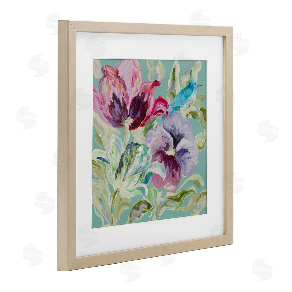 Sundance Graphics Lyrical Garden Strokes Birch Framed Print Under Glass Wall Art