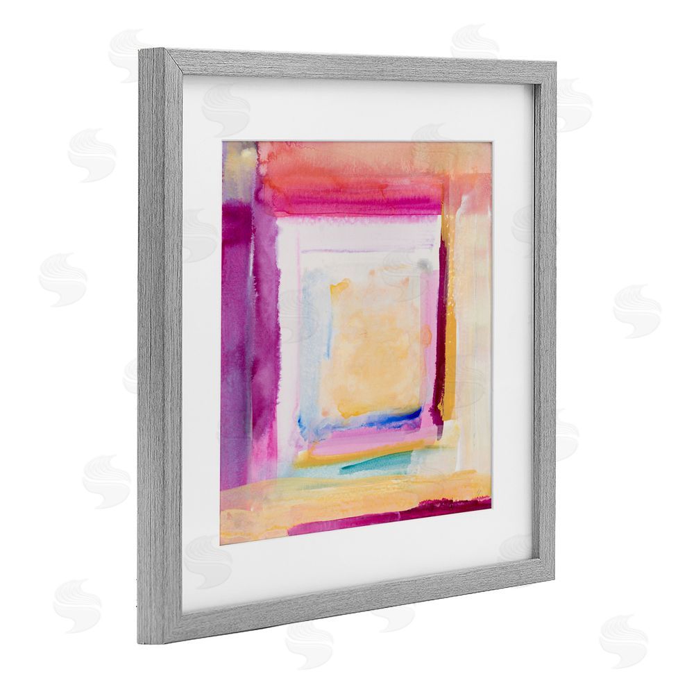 Lanie Loreth Vibrant Layers New Day Gray Framed Print Under Glass Wall Art