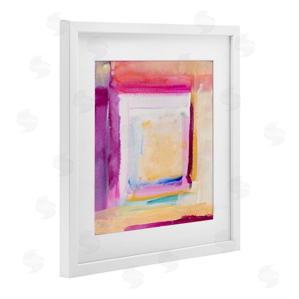 Lanie Loreth Vibrant Layers New Day White Framed Print Under Glass Wall Art