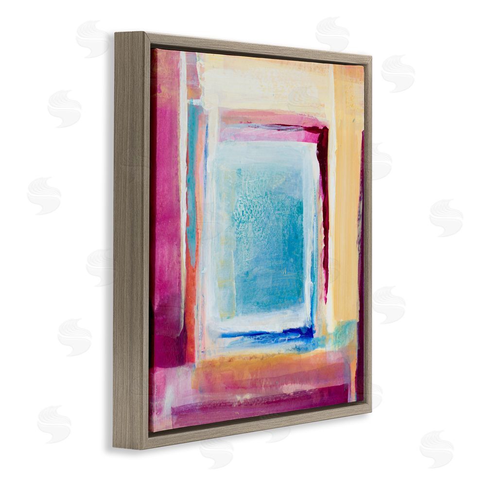 Sundance Graphics Bright Colors New Day Brown Floating Frame Canvas Wall Art Print