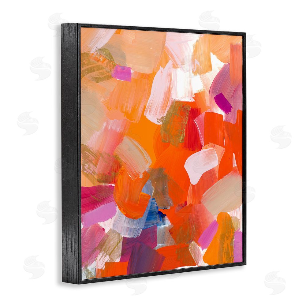 Sundance Graphics Confetti Petals Abstraction Black Framed Giclee Wall Art Print