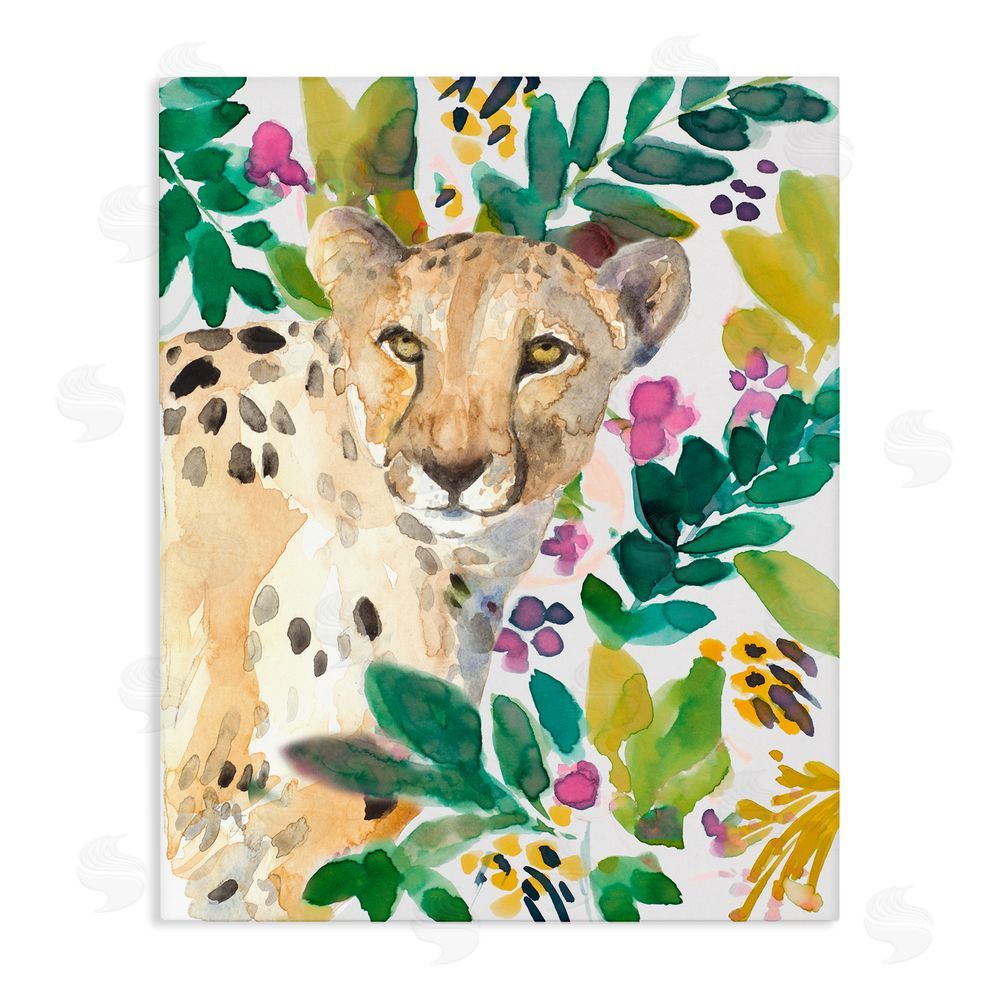 Sundance Graphics Garden Plants Cheetah Canvas Wall Art Print