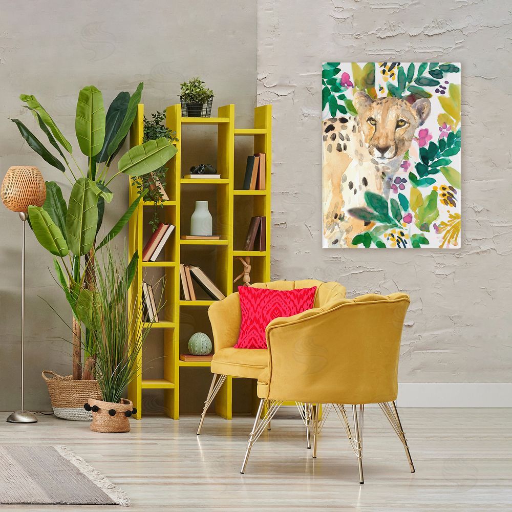 Sundance Graphics Garden Plants Cheetah Canvas Wall Art Print in Room