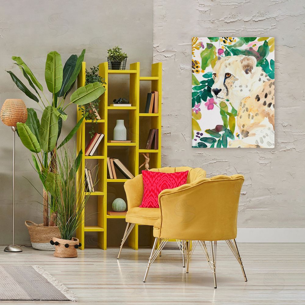 Sundance Graphics Garden Plants Leopard Canvas Wall Art Print in Room