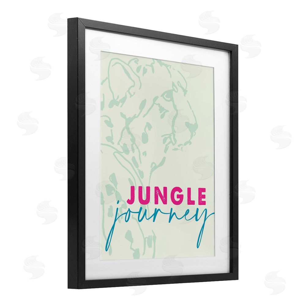 Sundance Graphics Jungle Journey Cheetah Black Framed Print Under Glass Wall Art
