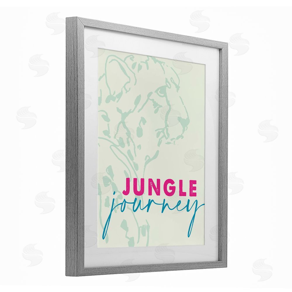 Sundance Graphics Jungle Journey Cheetah Gray Framed Print Under Glass Wall Art