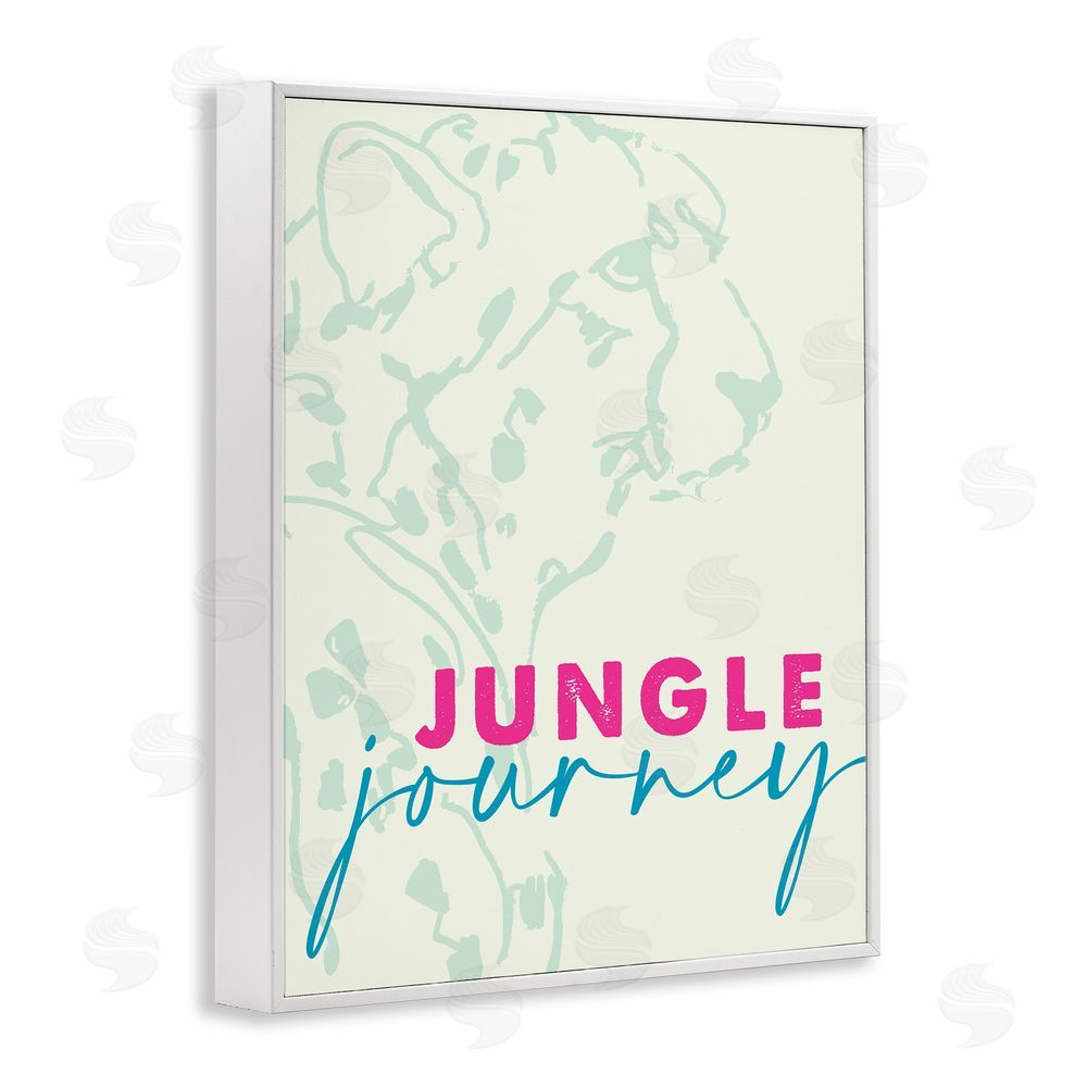 Sundance Graphics Jungle Journey Cheetah White Framed Giclee Wall Art Print