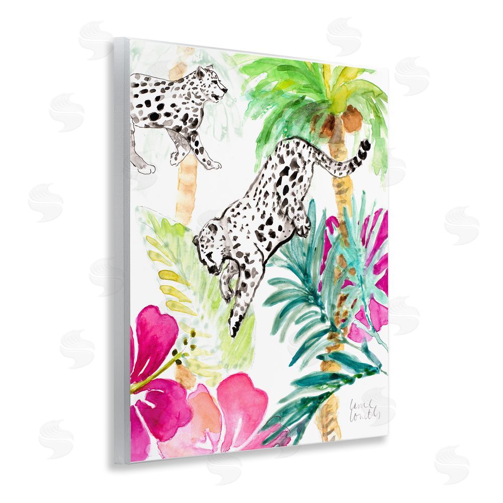 Sundance Graphics Tropical Island Cheetahs Wall Plaque Printed Art