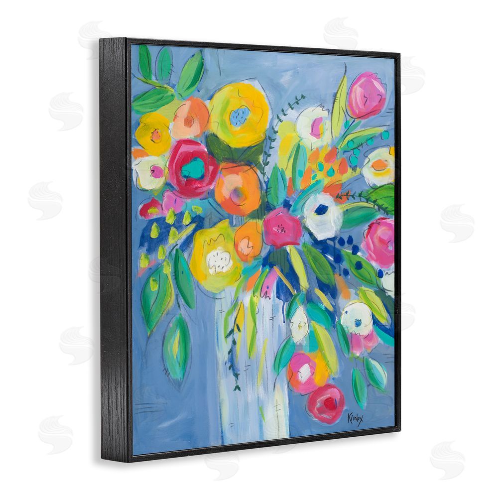 Sundance Graphics Cheerful Blossom Energy Black Framed Giclee Wall Art Print