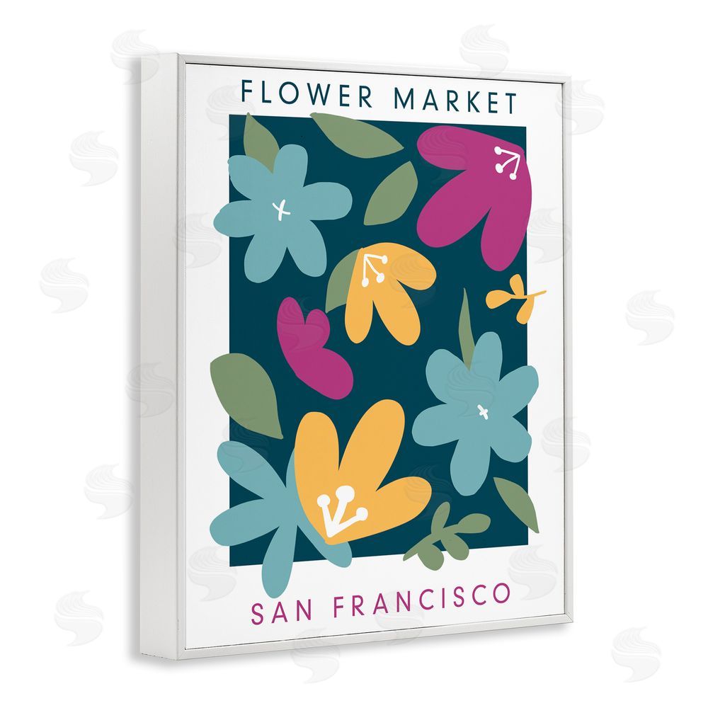 Anna Quach Whimsical Flower Market White Framed Giclee Wall Art Print
