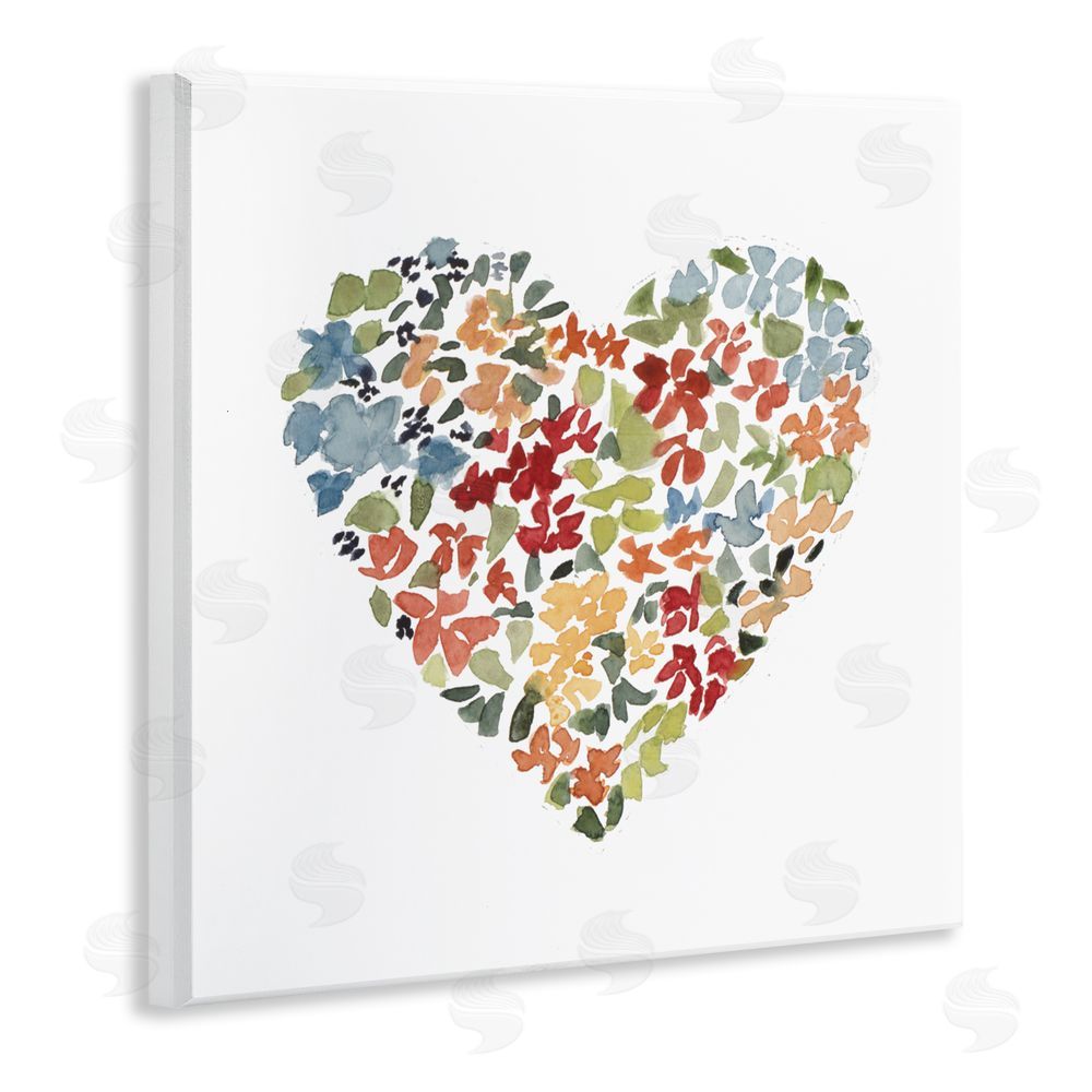 Sundance Graphics Blooming Earth Tone Heart Wall Plaque Printed Art
