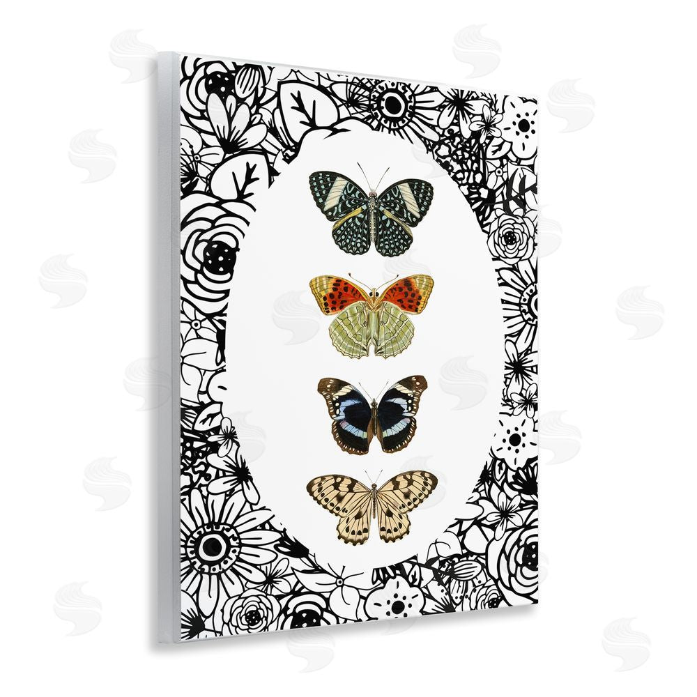 Sundance Graphics Floral Butterfly Lineup Wall Plaque Printed Art