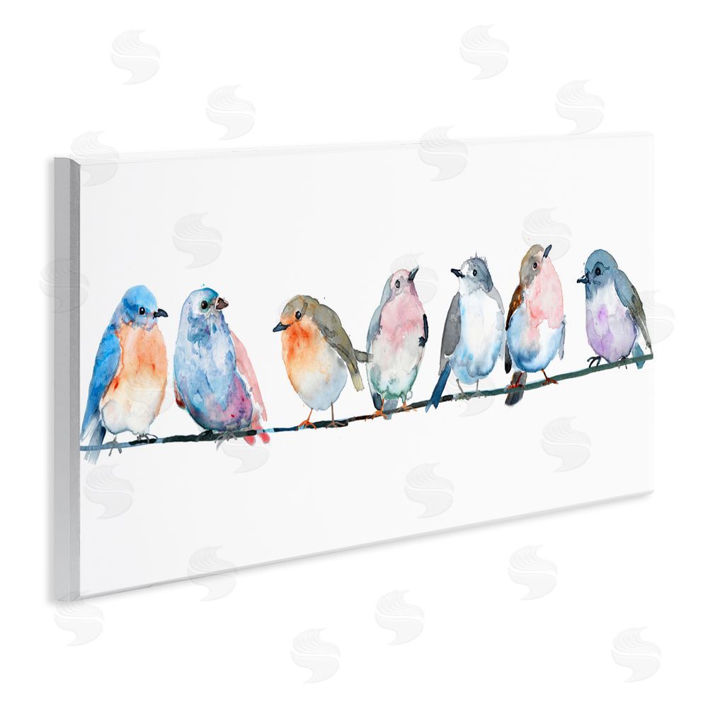 Lorenzo Collective Perching Pastel Birds Wall Plaque Art Print