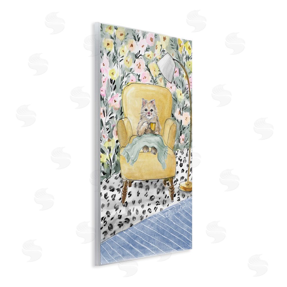 Lanie Loreth Cozy Cat Corner Wall Plaque Art Print