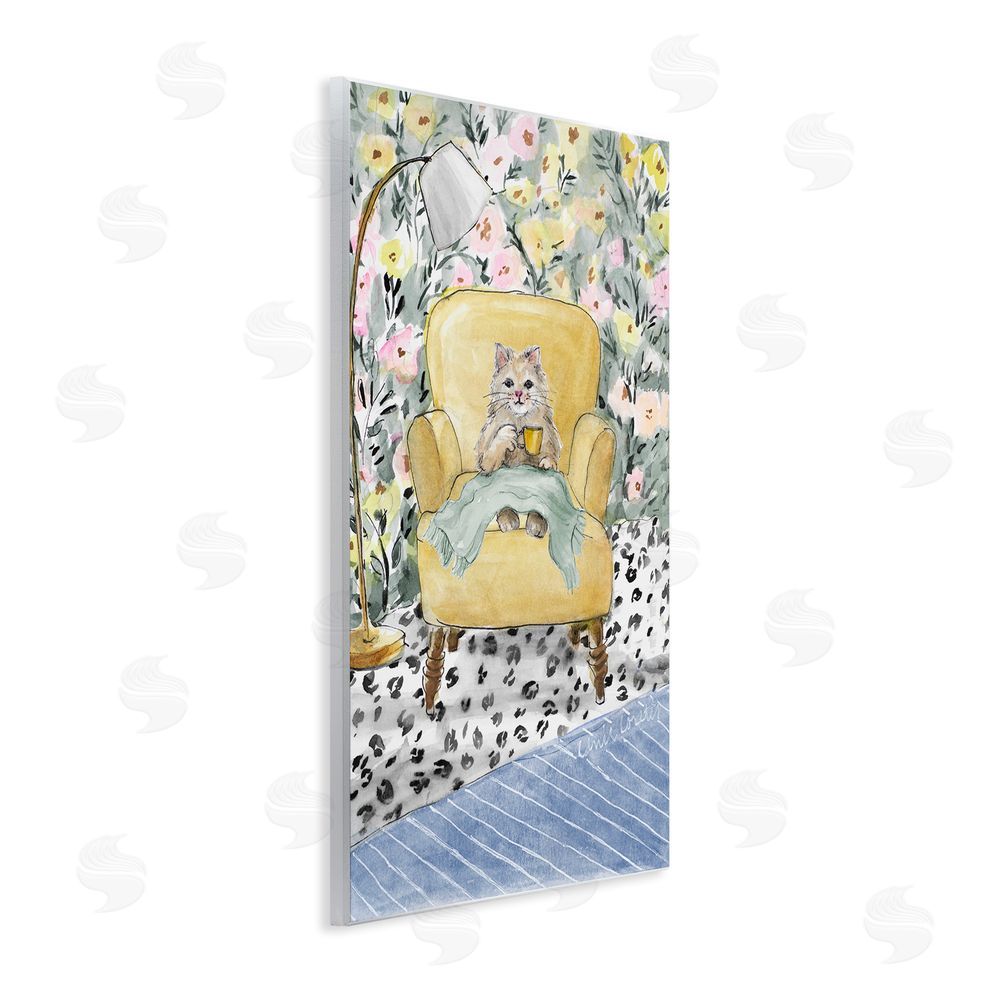 Lanie Loreth Cozy Cat Relaxing Wall Plaque Art Print