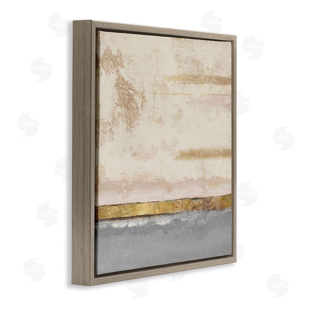 Patricia Pinto Soft Sea Abstract Brown Floating Frame Canvas Wall Art Print