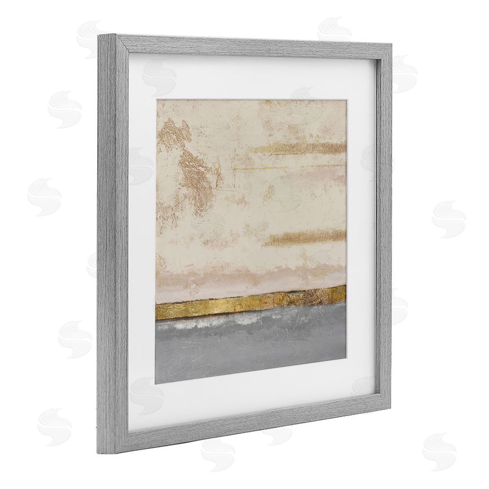 Patricia Pinto Soft Sea Abstract Gray Framed Print Under Glass Wall Art