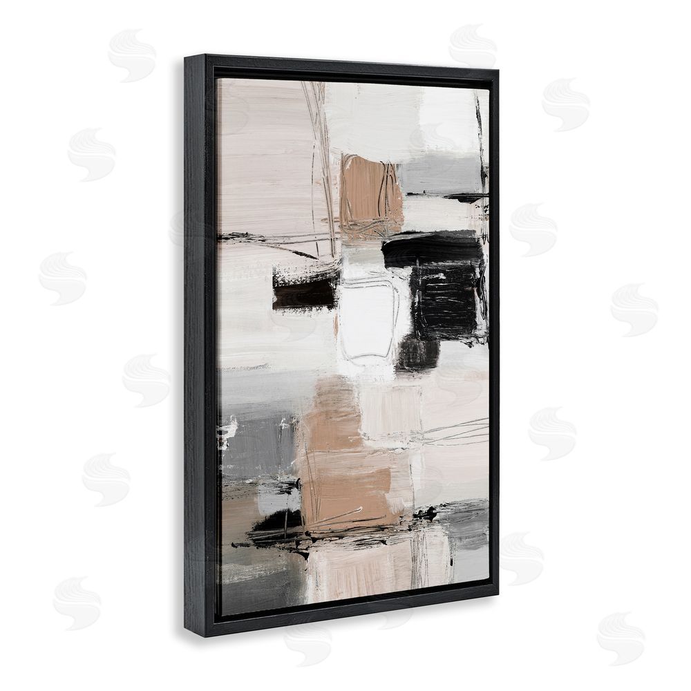 Sundance Graphics Contemporary Neutral Variety Black Floating Frame Canvas Wall Art Print