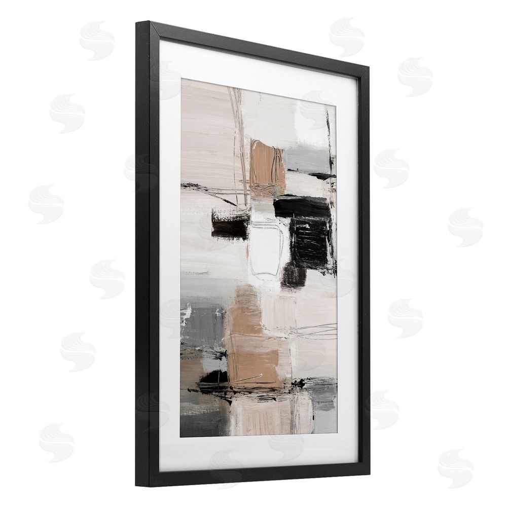 Sundance Graphics Contemporary Neutral Variety Black Framed Print Under Glass Wall Art