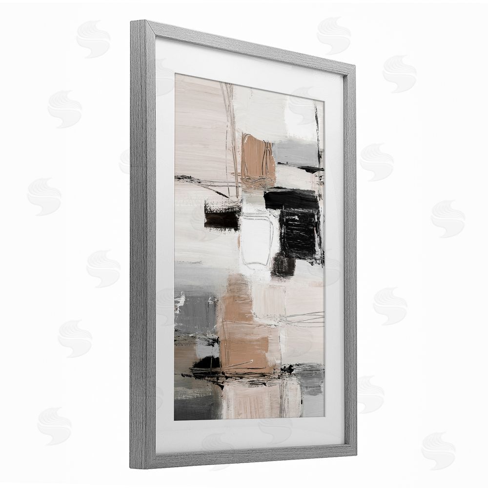 Sundance Graphics Contemporary Neutral Variety Gray Framed Print Under Glass Wall Art