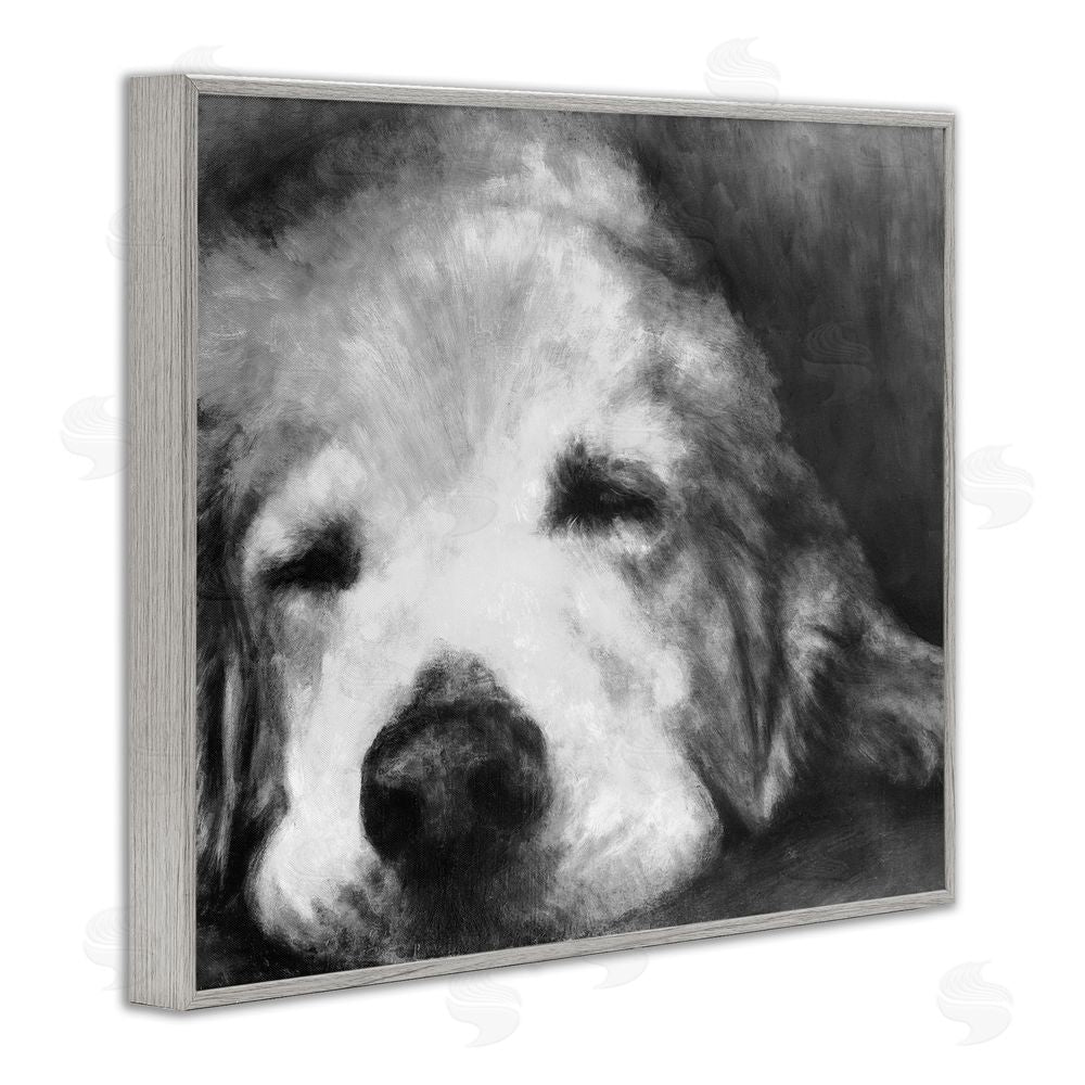 Sundance Graphics Monochrome Dog Day Afternoon Gray Framed Giclee Wall Art Print