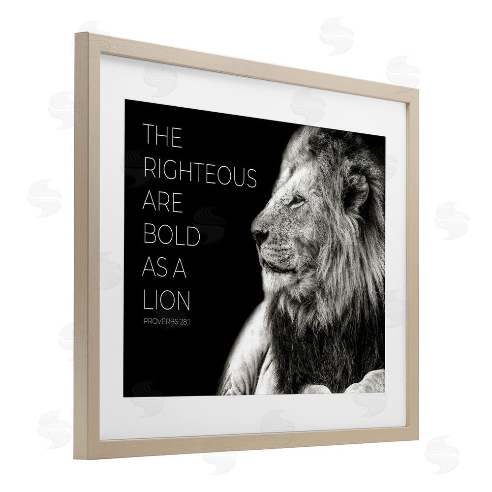 Shelley Lake The Righteous Bold As A Lion Birch Framed Print Under Glass Wall Art