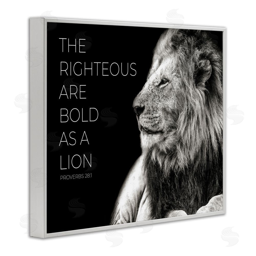 Shelley Lake The Righteous Bold As A Lion White Framed Giclee Wall Art Print