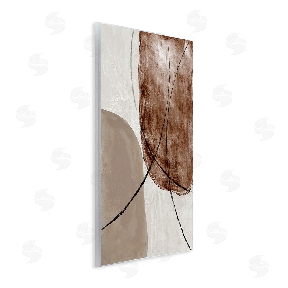 Merri Pattinian Taupe & Brown Abstract Wall Plaque Art Print