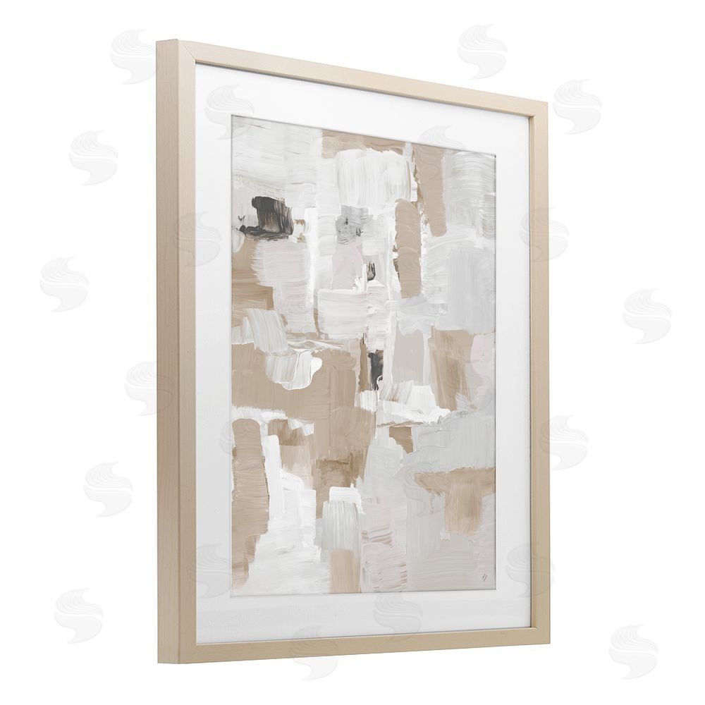 Sundance Graphics Beige & White Peace Birch Framed Print Under Glass Wall Art