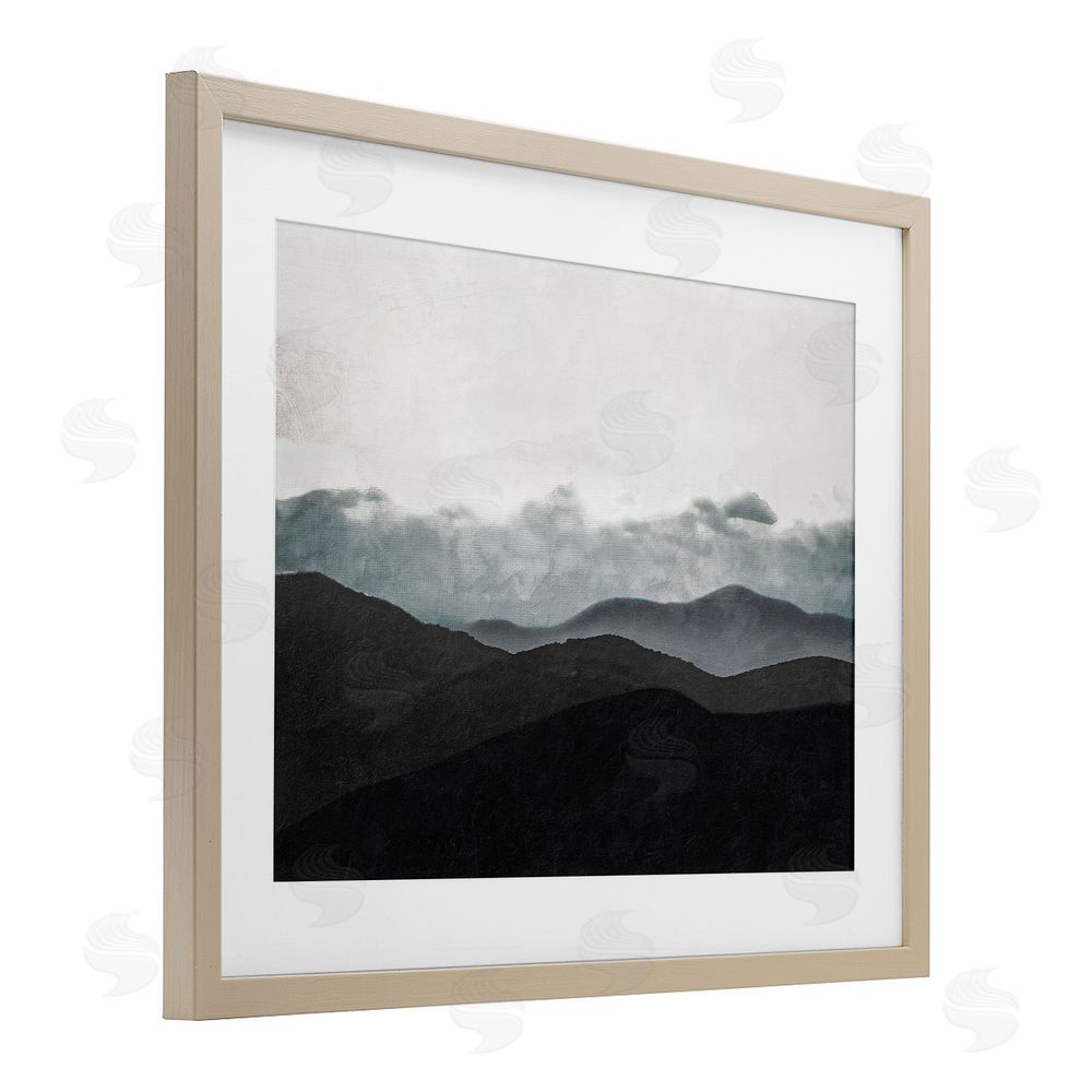 Sundance Graphics Layered Foggy Hills Birch Framed Print Under Glass Wall Art