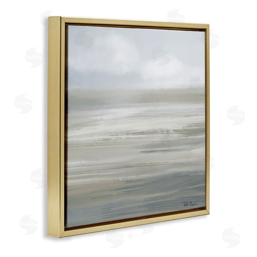 Sundance Graphics Mid Afternoon Landscape Gold Floating Frame Canvas Wall Art Print